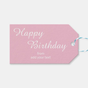 Étiquettes-cadeau Whimsy Rose - Balises cadeaux d'anniversaire rose