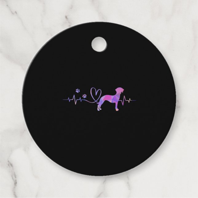 Étiquettes Cadeau Whippet Heartbeat (Devant)