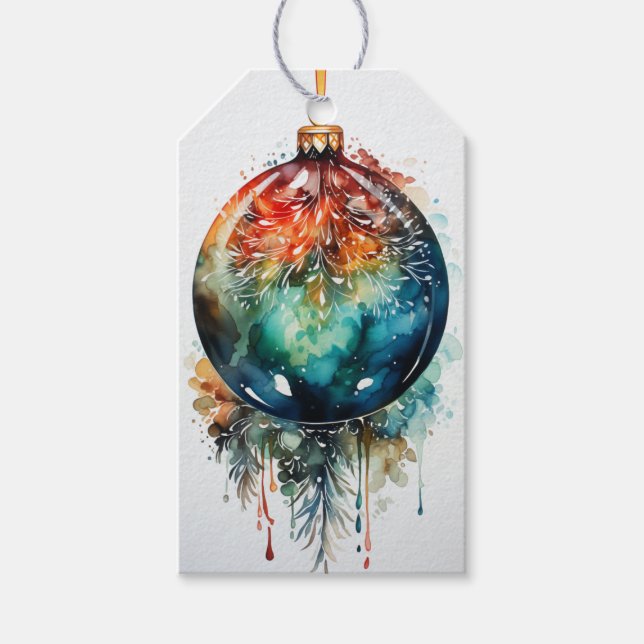 Étiquettes-cadeau Whispers of À feuillage persistant : A Fusion Red  (Devant)