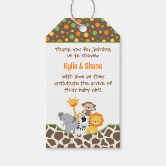 Étiquettes-cadeau Wild Jungle Animals Baby Shower Favor Gift Tag