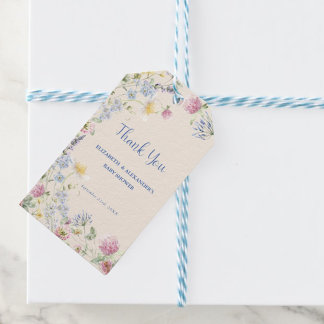 Étiquettes-cadeau Wildflower Couples Baby Shower Thank You