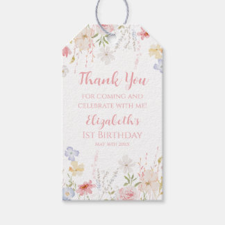 Étiquettes-cadeau WILDFLOWERS Floral spring Favor tag