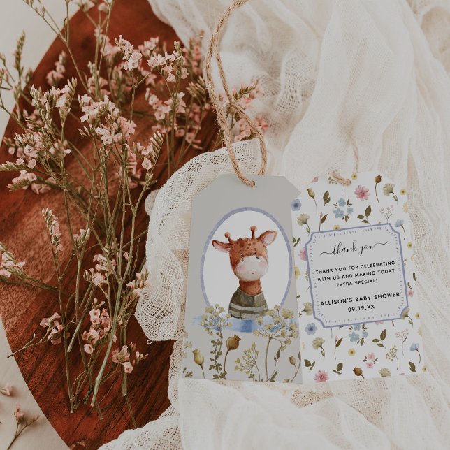 Étiquettes-cadeau Wildling Whimsical | Merci Animaux vintages (Créateur téléchargé)