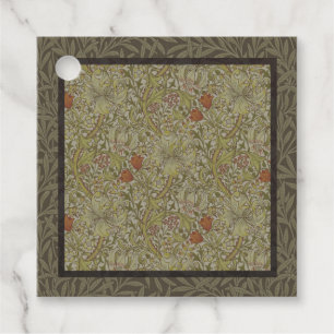 Étiquettes Cadeau William Morris Floral Lys willow art design