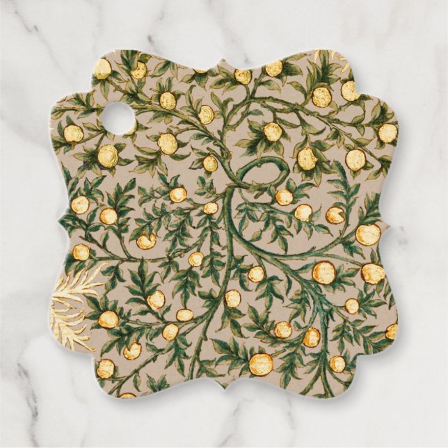 Étiquettes Cadeau William Morris Fruit Floral Jardin Fleur Classique (Devant)