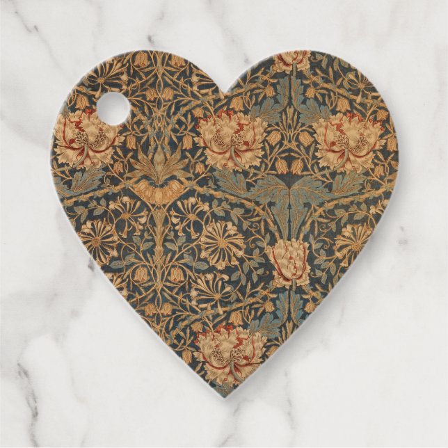 Étiquettes Cadeau William Morris Honeysuckle Rich Wallpaper (Devant)