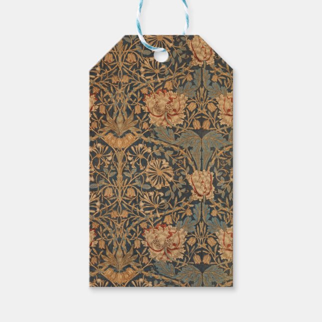 Étiquettes-cadeau William Morris Honeysuckle Rich Wallpaper (Devant)