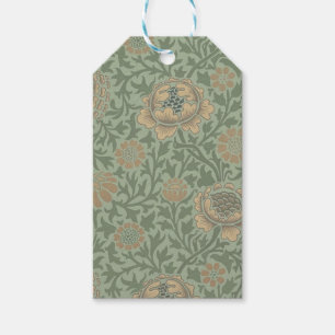 Étiquettes-cadeau William Morris motif floral Grafton vert sauge 