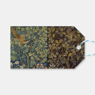 Étiquettes-cadeau William Morris - Pheasant Bird Tree Botanical