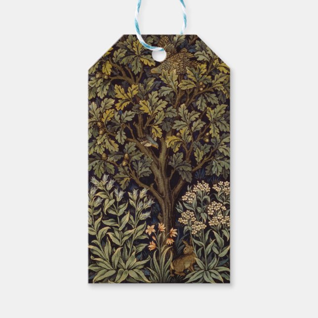 Étiquettes-cadeau William Morris - Pheasant Bird Tree Botanical (Devant)