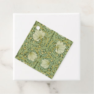 Étiquettes Cadeau William Morris Pimpernel Fond d'écran bleu Floral