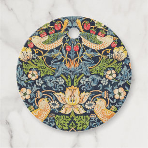 Étiquettes Cadeau William Morris Strawberry Thief Motif floral