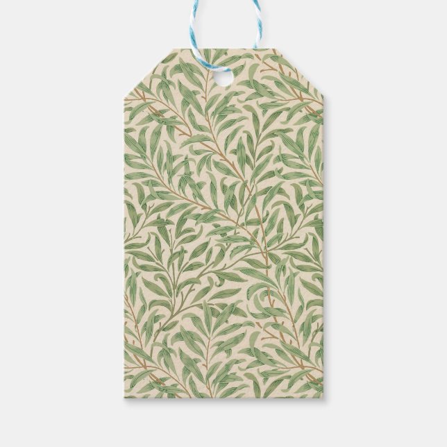 Étiquettes-cadeau William Morris Willow Bough Garden Flower Classic (Devant)