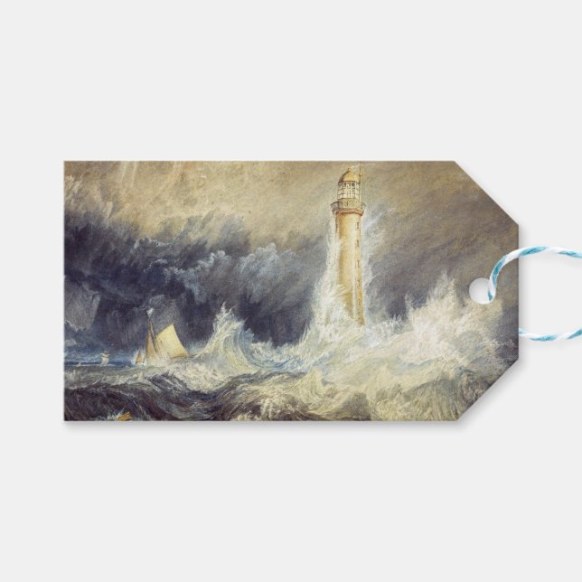 Étiquettes-cadeau William Turner - Phare de Bell Rock (Devant (Horizontal))