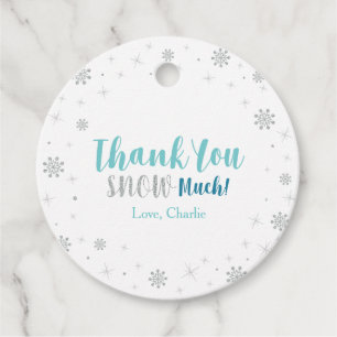Étiquettes Cadeau Winter onderland, Silver & Mint 1er anniversaire