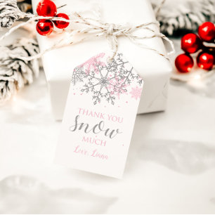 Étiquettes-cadeau Winter Onederland Flacon de neige Favoriser les ét