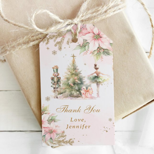 Étiquettes-cadeau Winter Onederland the Nutcracker Birthday Thank yo (Créateur téléchargé)