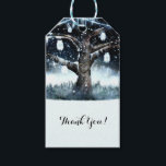 Étiquettes-cadeau Winter Wonderland Rustic Tree Lights Mason Jars<br><div class="desc">Balises cadeaux</div>