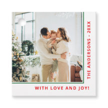 With Love & Joy|Family Name|One Photo Favor Tags