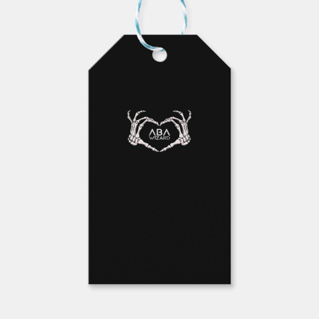 Étiquettes-cadeau Wizard Classic - Skeleton Hands Heart (Devant)