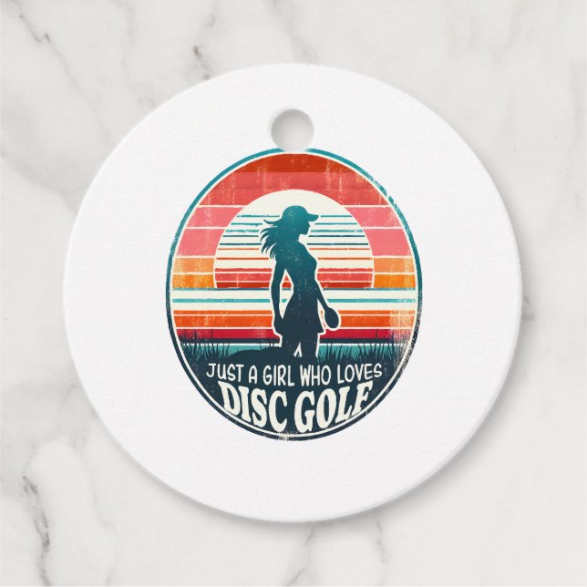 Étiquettes Cadeau Womens Disk Golf - Frisbee Golf Femme (Devant)