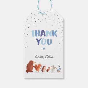 Étiquettes-cadeau Woodland merci pour le cadeau tag Bleu garçon Forê