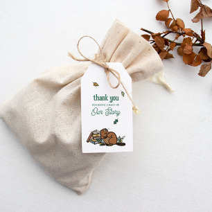 Étiquettes-cadeau Woodland Storybook Baby shower Merci