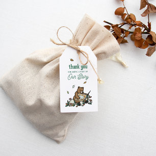 Étiquettes-cadeau Woodland Storybook Baby shower Merci