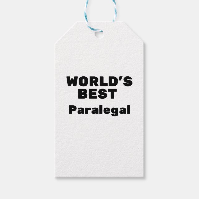 Étiquettes-cadeau World's Best Paralegal (Devant)