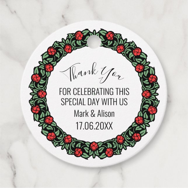 Étiquettes Cadeau Wreath (Devant)