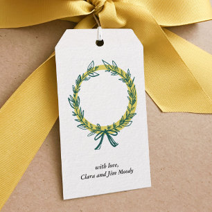 Étiquettes-cadeau Wreath Frame Festive Holiday Tags cadeaux