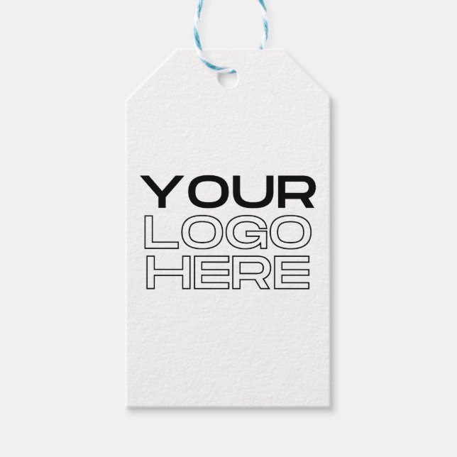 Étiquettes-cadeau XL Large Business Logo Custom (Devant)