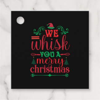 Étiquettes Cadeau Xmas Art We Whisk You A Merry Christmas