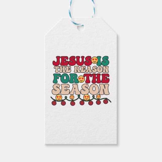 Étiquettes-cadeau Xmas Gift Jesus Is The Reason For The Season (Devant)