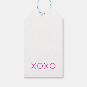 Étiquettes-cadeau XOXO Câlins et Bisous Je t'aime Saint Valentin Ros
