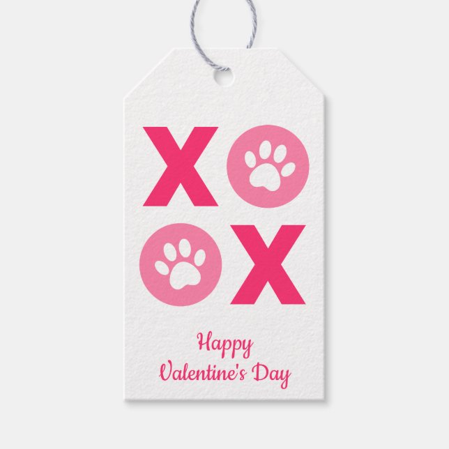 Étiquettes Cadeau XOXO Jour de la Saint-Valentin E (Devant)