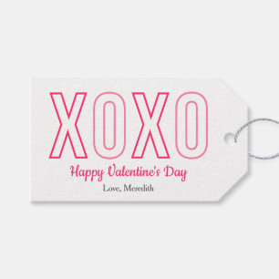 Étiquettes-cadeau XOXO Valentine's Day Heart Motif Tags cadeaux