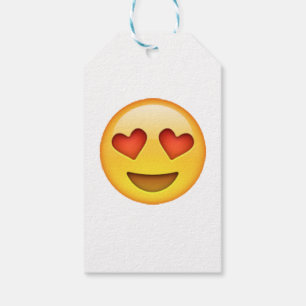 Étiquettes-cadeau Yeux en forme de coeur - Emoji