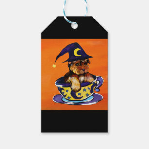Étiquettes-cadeau Yorkie Poo Halloween