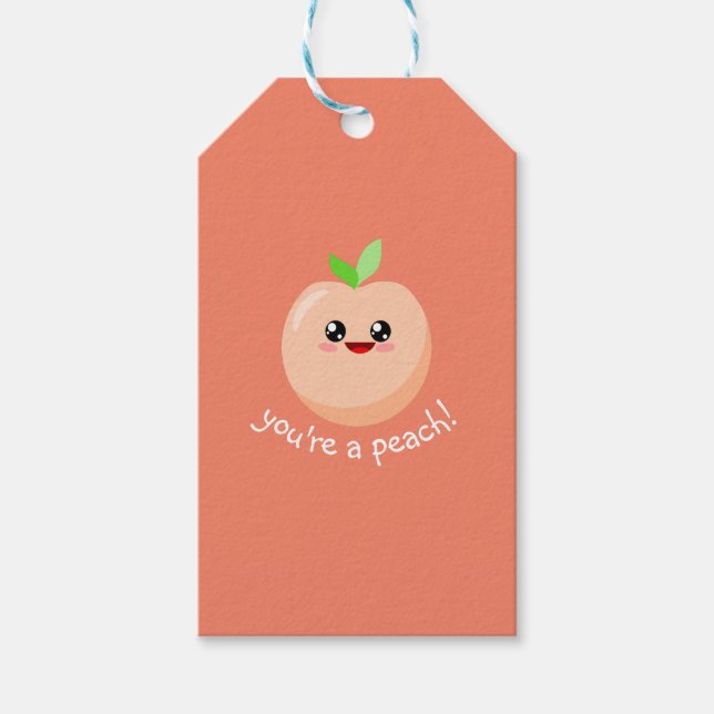 Étiquettes-cadeau You're a peach ! (Devant)