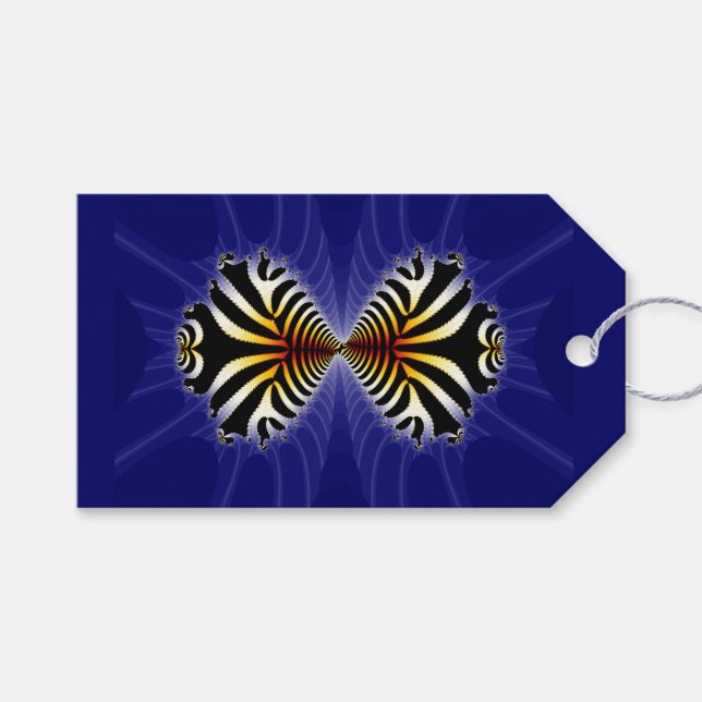 Étiquettes-cadeau Zebra Fish Kiss (Devant (Horizontal))