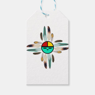 Étiquettes-cadeau Zia Sun Dieu avec plumes