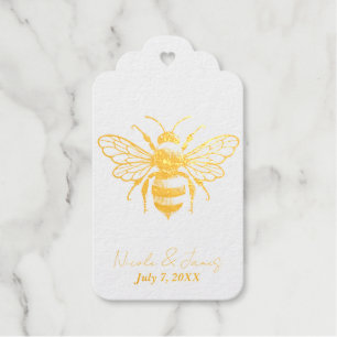 Étiquettes Cadeaux Abeille à miel vintage bourdon