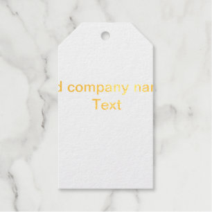 Étiquettes Cadeaux Ajouter les détails du texte du nom commercial de