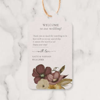 Étiquettes Cadeaux Aquarelle mariage bohème neutre 