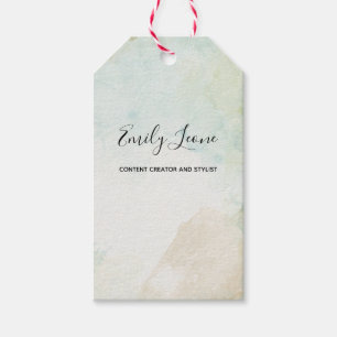 Étiquettes Cadeaux Aquarelle Vert Sauge Élégant
