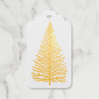 Étiquettes Cadeaux Arbre de Noël en feuille d'aluminium