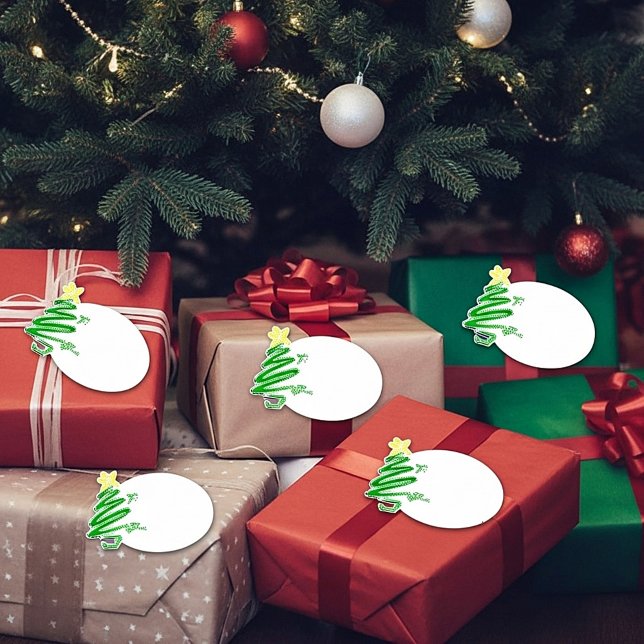 Étiquettes cadeaux arbre ondulé (Créateur téléchargé)