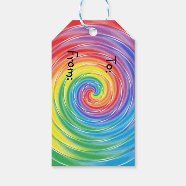 Étiquettes Cadeaux Arc-en-ciel (Devant)
