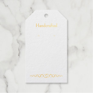 Étiquettes Cadeaux Bagues d'or personnalisées accrochant les cartes d